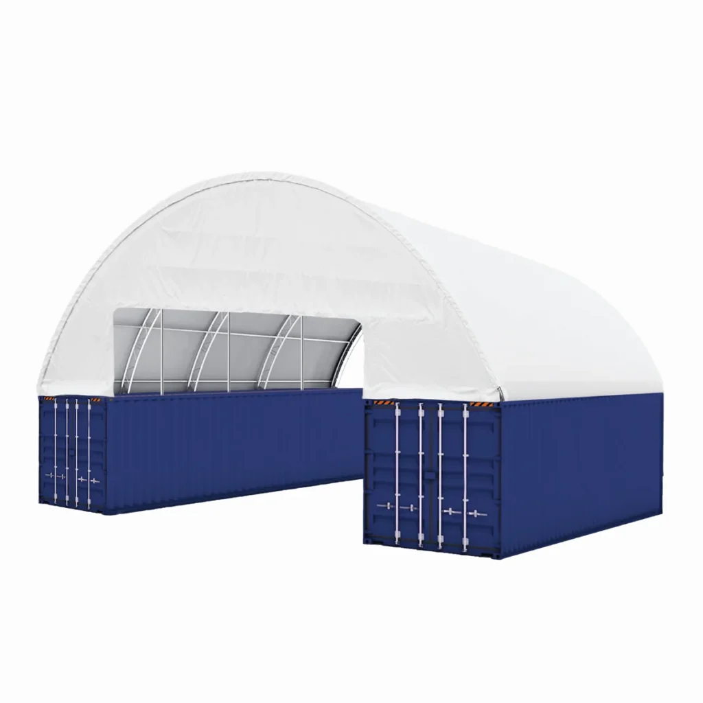 60'x40'x20' Double Truss Container Canopy Shelter