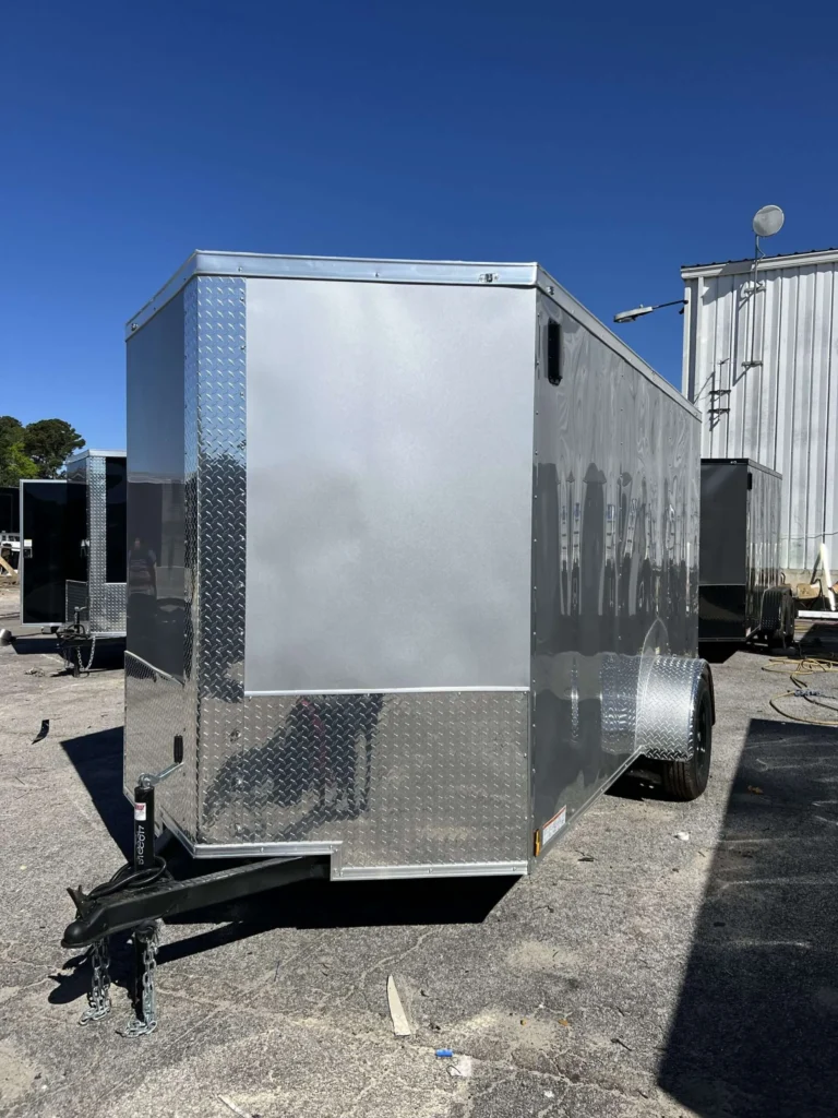 6x12SA Silver Frost Enclosed Cargo Trailer for Sale | Collins Custom Cargo