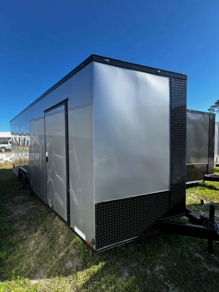 8.5x24 Xtreme Cargo Silver Frost Blackout Enclosed Cargo Trailer for Sale
