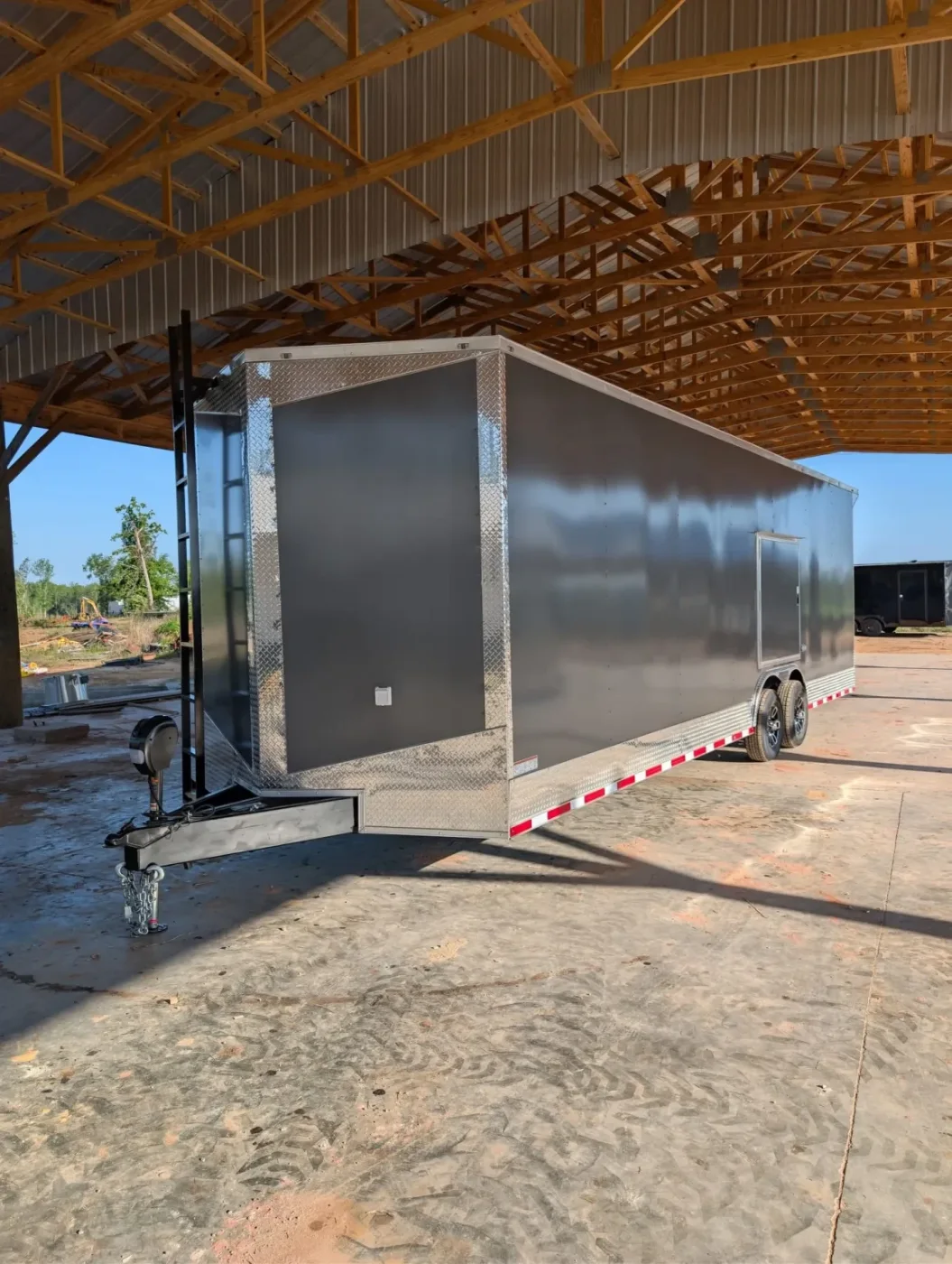 8.5x28TA2 Titanium Cargo Charcoal Fully Loaded Race Trailer for Sale – product view 3