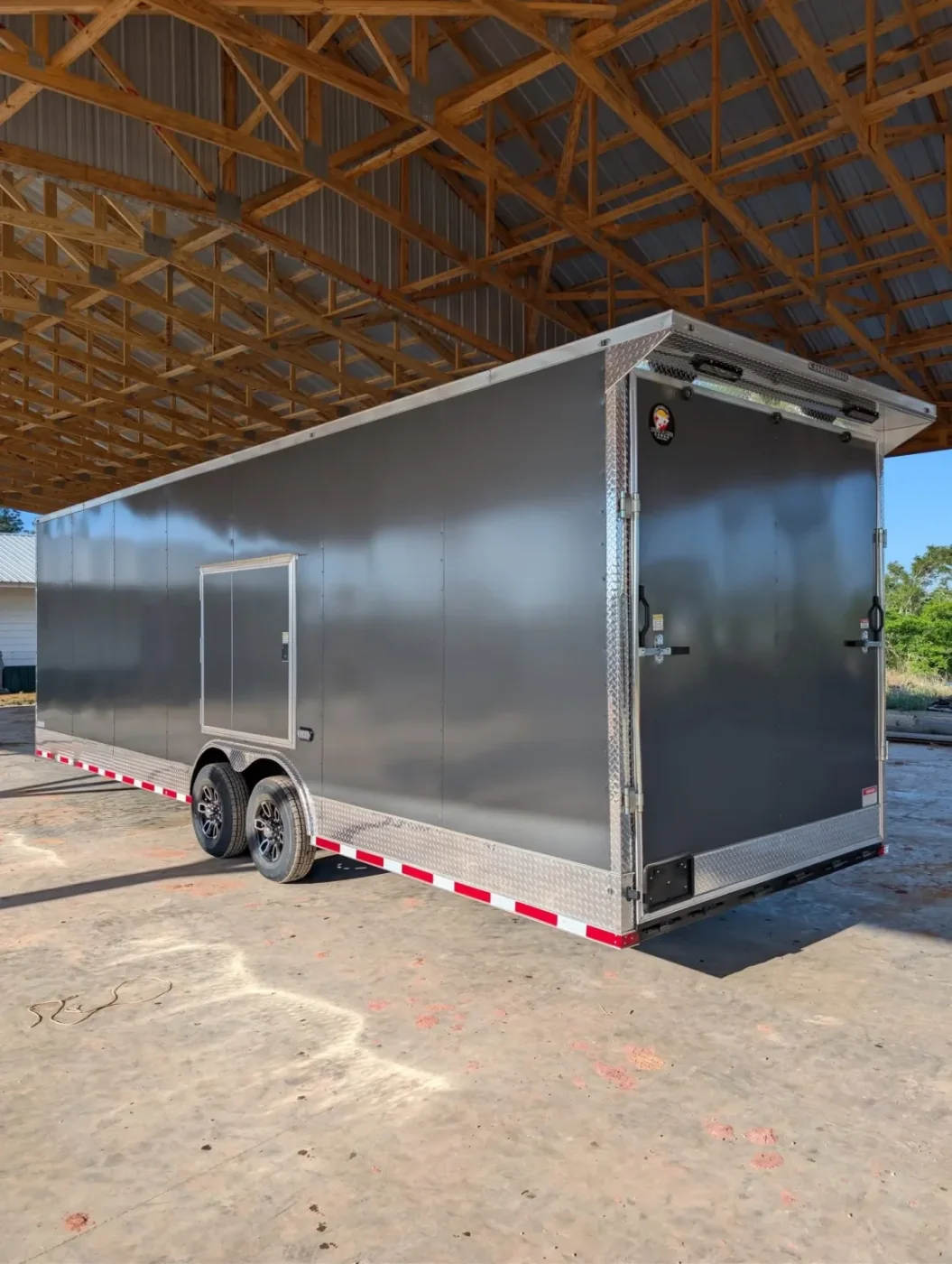 8.5x28TA2 Titanium Cargo Charcoal Fully Loaded Race Trailer for Sale – product view 5