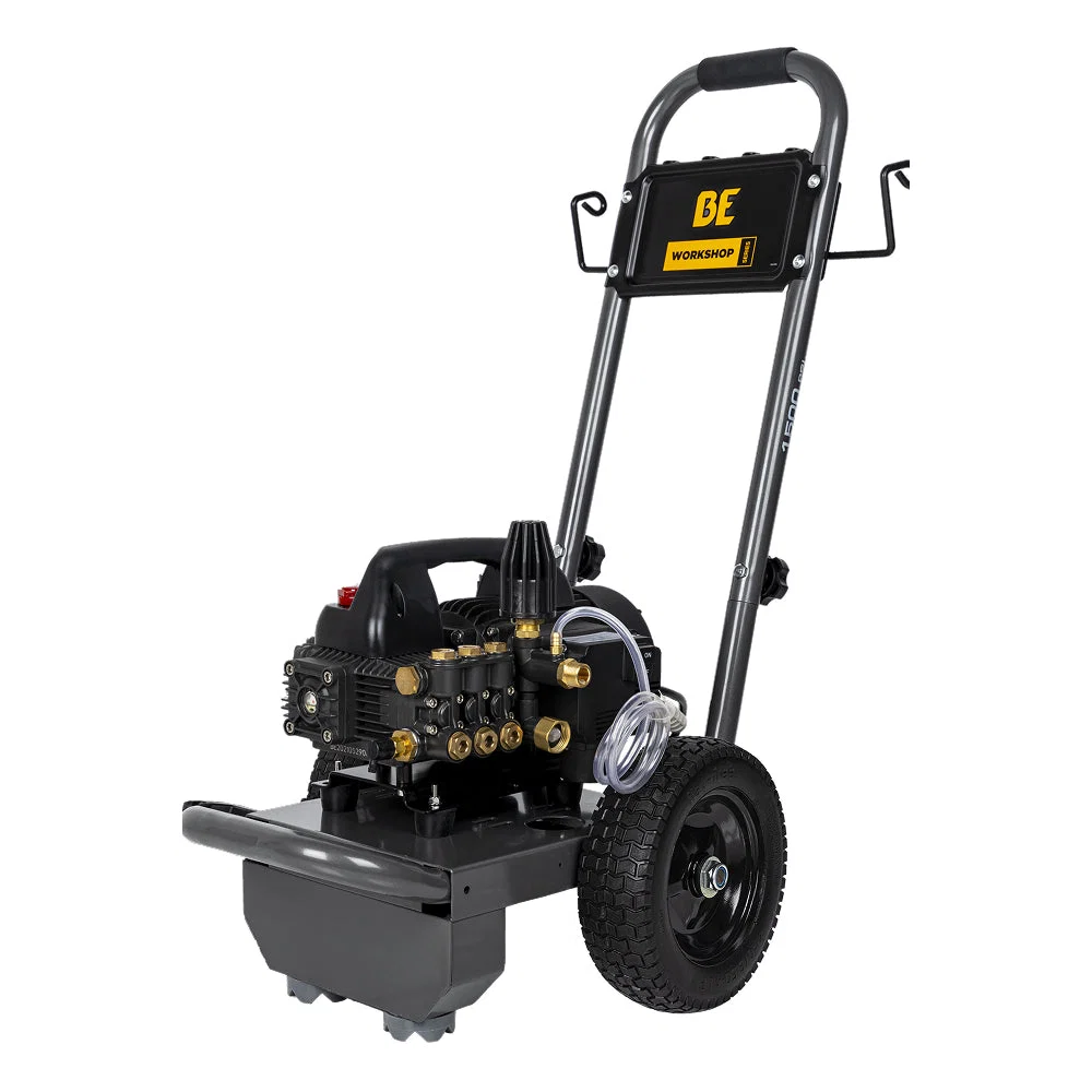 BE Power Equipment 1,500 PSI 1.6 GPM 1.5 HP Electric Pressure Washer with Powerease Motor and Triplex Pump - B1515EN