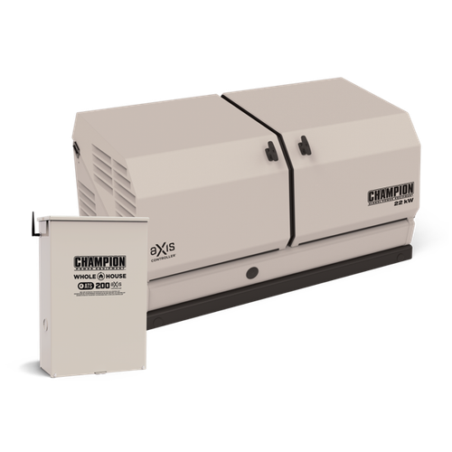 Champion 201222 22kW aXis Generator with 200A SE Transfer Switch