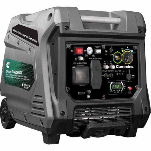 Cummins Onan P4500iDF 3700W Electric Start Dual Fuel Portable Inverter Generator