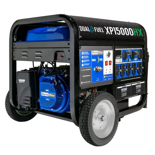DuroMax XP15000HX 12000W Electric Start Dual Fuel Portable Generator w/CO Alert