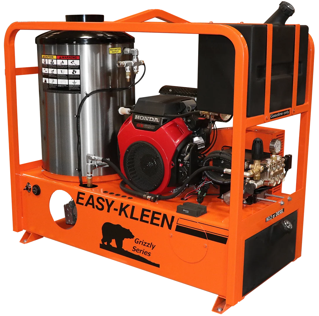 Easy Kleen 5,000 PSI 5 GPM Honda 24 HP Grizzly Industrial Oil Fired Hot Water Gas Pressure Washer EZO5005G/H