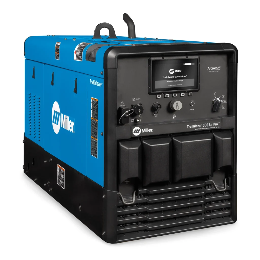 Miller Trailblazer 330 Air Pak w/ Battery Charge, Excel Power, Cooler/separator, Polarity Reversing & WIC - 907836003