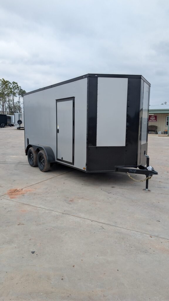 Titanium Cargo 7x14 Tandem Axle Silver Blackout Enclosed Cargo Trailer