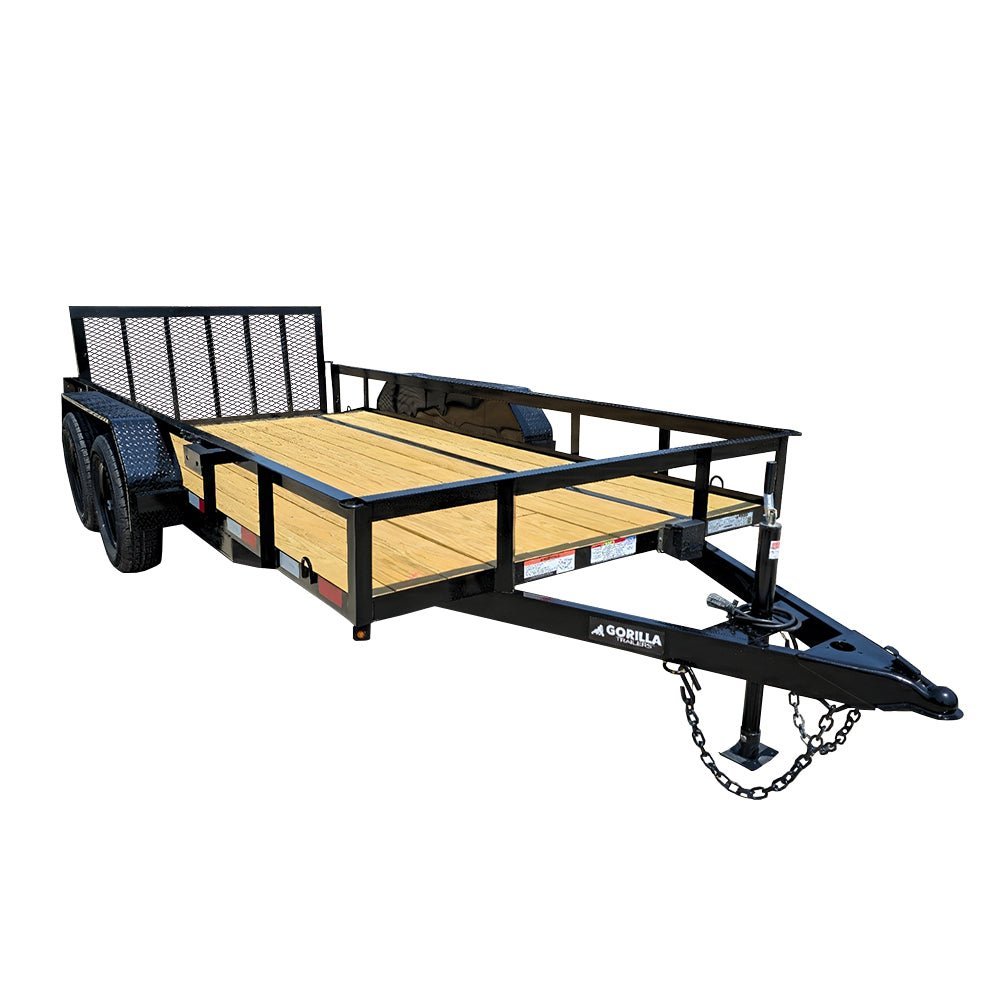 6'4" x 14 Utility Trailer Powder Coated Dovetail (2) 3500 Axles 7k GVWR