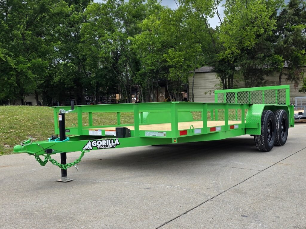 6'4" x 16' Utility Trailer Double Axle Dovetail with Gate Powder Coated (2) 3500lb 2-Brakes