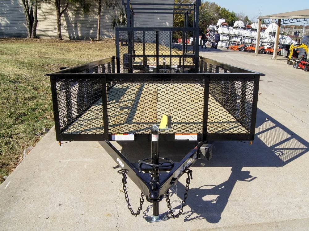 6.4x14 Straight Deck Utility Trailer 2ft Mesh Sides (2) 3500lb Axles 7K GVWR - Image 3