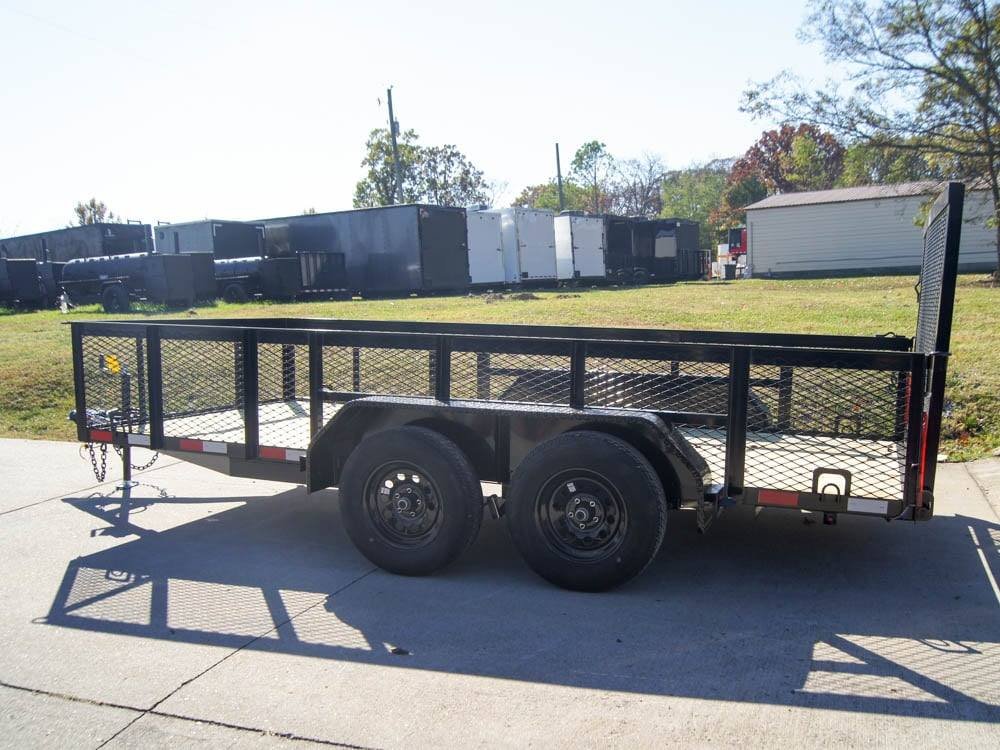 6.4x14 Straight Deck Utility Trailer 2ft Mesh Sides (2) 3500lb Axles 7K GVWR - Image 5