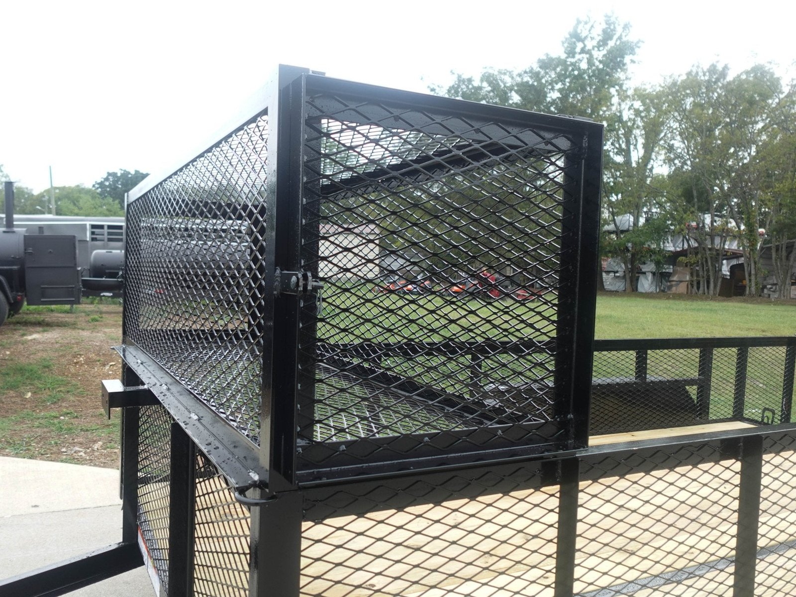 6.4x16 Dovetail Utility Trailer with Front Basket 2ft Mesh (2) 3500lb Axles - Image 5