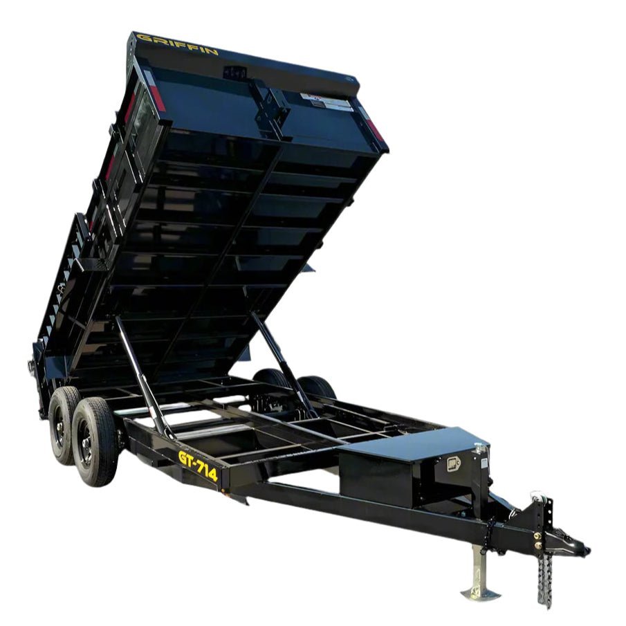 7' X 14' 2ft Sides Hydraulic Dump Trailer 7,000lb Axles 14K GVWR