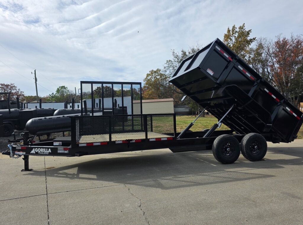 7x20 Hybrid Dump Utility Trailer with 3ft Sides Equipment (2) 7K Axles
