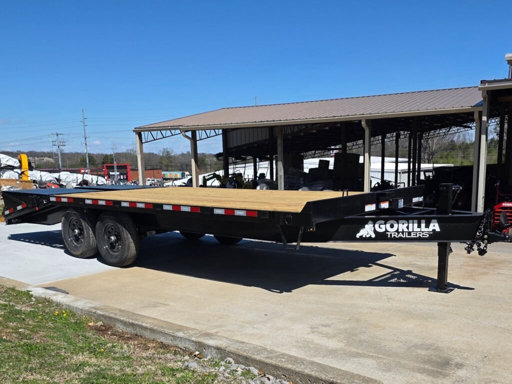 8.5x20 I Beam Deck over Dovetail Equipment Trailer 2-7k Axles with King Kong Ramps